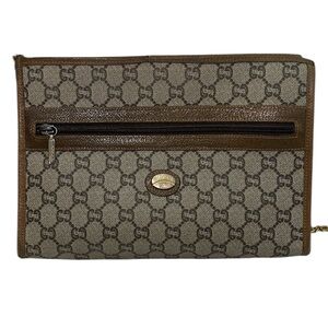 Authentic Rare Gucci Plus GG Monogram Clutch
